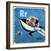 Vintage ABC- R-null-Framed Giclee Print