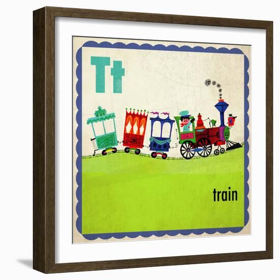 Vintage ABC- T-null-Framed Giclee Print