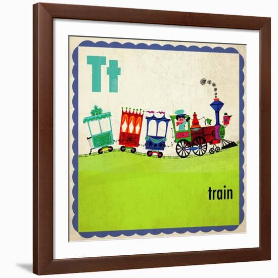 Vintage ABC- T-null-Framed Giclee Print