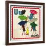 Vintage ABC- U-null-Framed Giclee Print