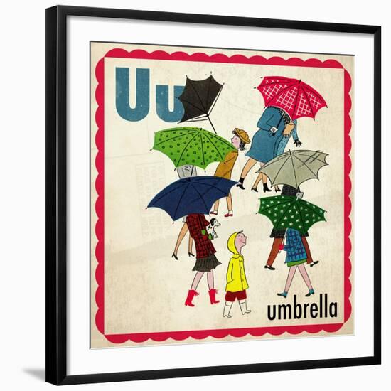 Vintage ABC- U-null-Framed Giclee Print