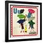 Vintage ABC- U-null-Framed Giclee Print