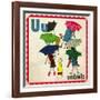 Vintage ABC- U-null-Framed Giclee Print