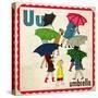 Vintage ABC- U-null-Stretched Canvas