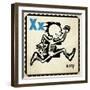 Vintage ABC- X-null-Framed Giclee Print