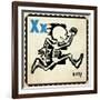 Vintage ABC- X-null-Framed Giclee Print