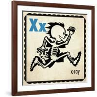 Vintage ABC- X-null-Framed Giclee Print