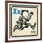 Vintage ABC- X-null-Framed Giclee Print