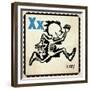 Vintage ABC- X-null-Framed Giclee Print