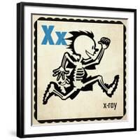 Vintage ABC- X-null-Framed Giclee Print