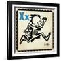 Vintage ABC- X-null-Framed Giclee Print