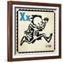 Vintage ABC- X-null-Framed Giclee Print