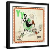 Vintage ABC- Y-null-Framed Premium Giclee Print