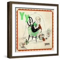 Vintage ABC- Y-null-Framed Giclee Print