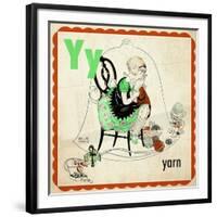 Vintage ABC- Y-null-Framed Giclee Print