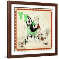 Vintage ABC- Y-null-Framed Giclee Print