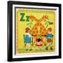 Vintage ABC- Z-null-Framed Giclee Print