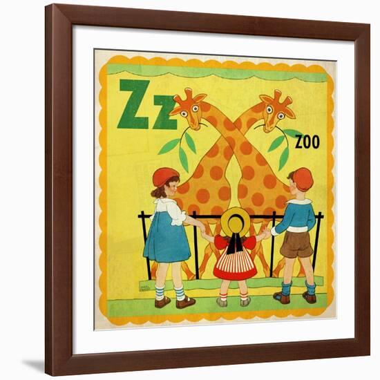 Vintage ABC- Z-null-Framed Giclee Print