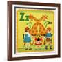 Vintage ABC- Z-null-Framed Giclee Print