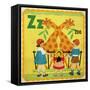 Vintage ABC- Z-null-Framed Stretched Canvas