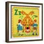 Vintage ABC- Z-null-Framed Giclee Print