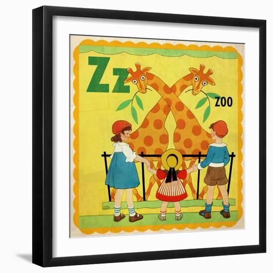 Vintage ABC- Z-null-Framed Giclee Print