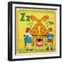 Vintage ABC- Z-null-Framed Giclee Print