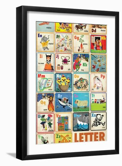 Vintage ABC-null-Framed Giclee Print