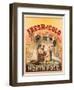 Vintage advertisement of polar bears enjoying mugs of lager beer at the North Pole.-Stocktrek Images-Framed Art Print