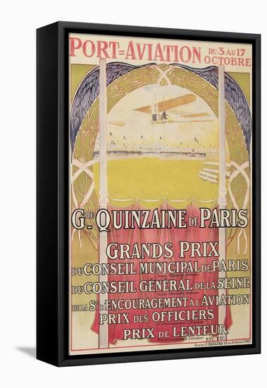 Vintage Air Show Poster-null-Framed Stretched Canvas