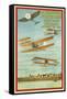 Vintage Air Show Poster-null-Framed Stretched Canvas