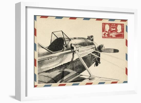 Vintage Airmail I-Ethan Harper-Framed Art Print