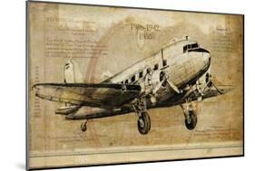 Vintage Airplane II-Sidney Paul & Co.-Mounted Art Print