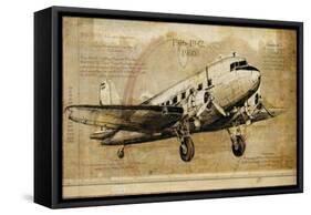 Vintage Airplane II-Sidney Paul & Co.-Framed Stretched Canvas