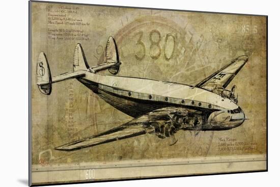 Vintage Airplane III-Sidney Paul & Co.-Mounted Premium Giclee Print