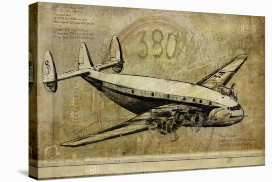 Vintage Airplane III-Sidney Paul & Co.-Stretched Canvas