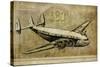 Vintage Airplane III-Sidney Paul & Co.-Stretched Canvas