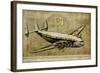 Vintage Airplane III-Sidney Paul & Co.-Framed Art Print