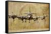 Vintage Airplane-Sidney Paul & Co.-Framed Stretched Canvas
