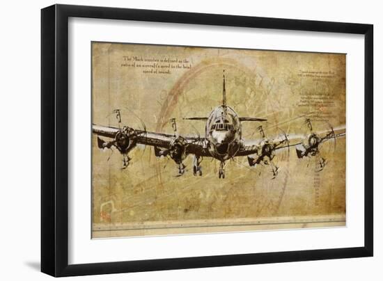 Vintage Airplane-Sidney Paul & Co.-Framed Art Print