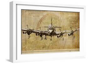 Vintage Airplane-Sidney Paul & Co.-Framed Art Print