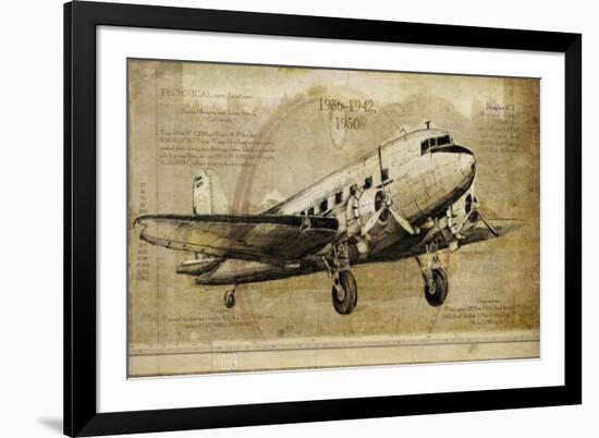 Vintage Airplane-Sidney Paul & Co.-Framed Giclee Print