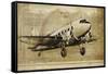 Vintage Airplane-Sidney Paul & Co.-Framed Stretched Canvas