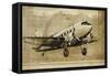 Vintage Airplane-Sidney Paul & Co.-Framed Stretched Canvas