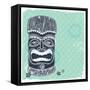 Vintage Aloha Tiki Illustration-transiastock-Framed Stretched Canvas