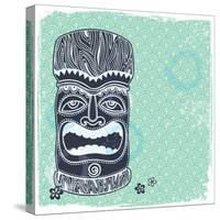 Vintage Aloha Tiki Illustration-transiastock-Stretched Canvas