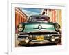 Vintage American car in Habana, Cuba-Gasoline Images-Framed Art Print