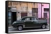 Vintage American Car Parked on a Street in Havana Centro, Havana, Cuba-Lee Frost-Framed Stretched Canvas