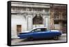 Vintage American Car Parked on a Street in Havana Centro, Havana, Cuba-Lee Frost-Framed Stretched Canvas