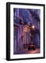 Vintage American Car Parked on Floodlit Street-Lee Frost-Framed Photographic Print